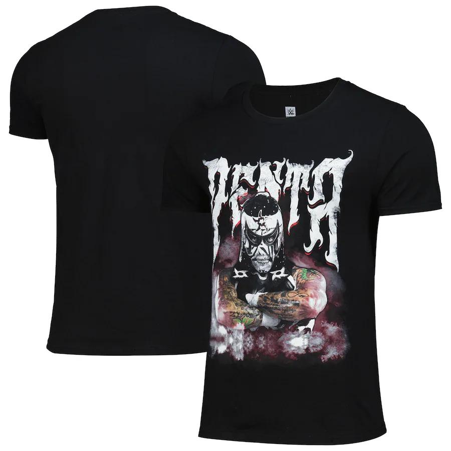 Pánské černé tričko Jacob Fatu I'm Gonna Beat Your Ass WWE Letní tréninkový top Y2K Americké vintage dámské tričko s krátkým rukávem