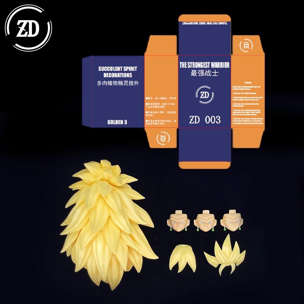 New Zd Studio Dragon Ball Shf Super Saiya Ssj3 Vegito Bardock Son Goku Goku Black Gogeta Head Accessories Kit Birthday Toy Gifts