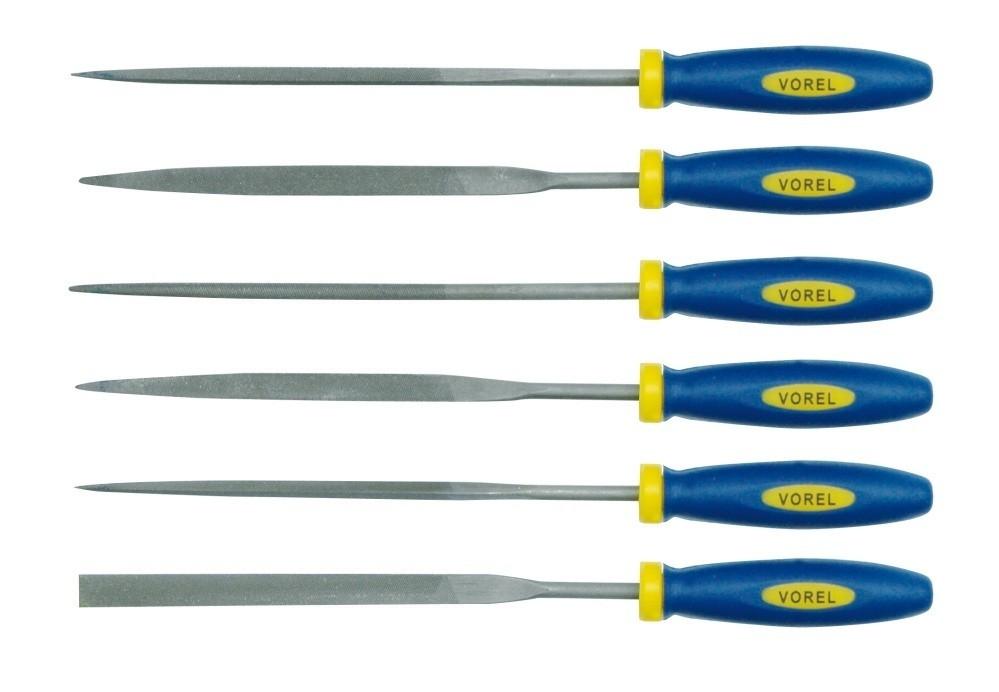 Needle files for metal 140mm, set of 6 pcs. 25351 VOREL