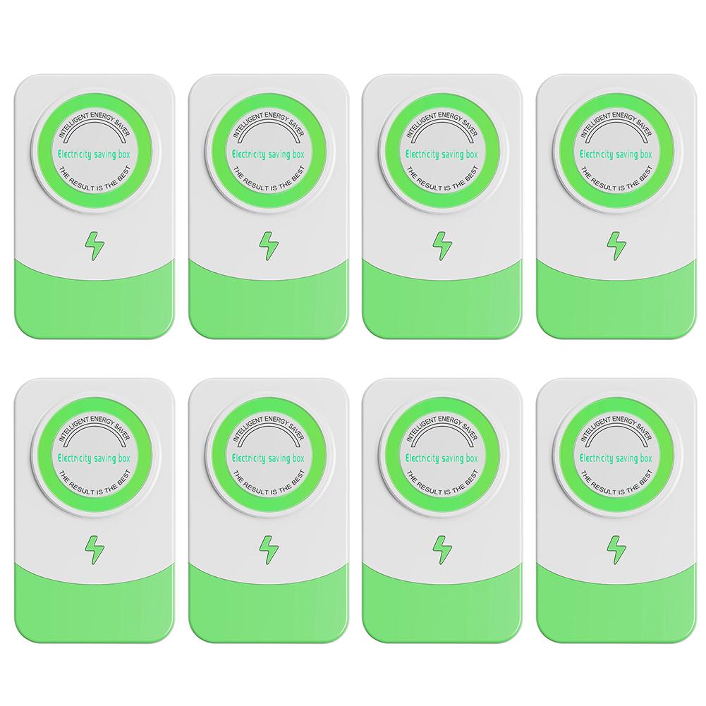 8-1pcs Power Save Electricity Energy Saver 90V-250V US/EU/UK Plug Stable Voltage Saver Smart Saving Box Safe Plug Household