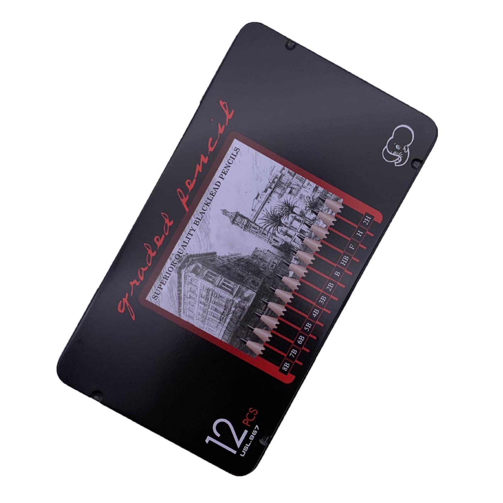 

12pcs Drawing Pencil Set Safety Environmental Friendly Sketching Pencils Set Art Supplies Drawing