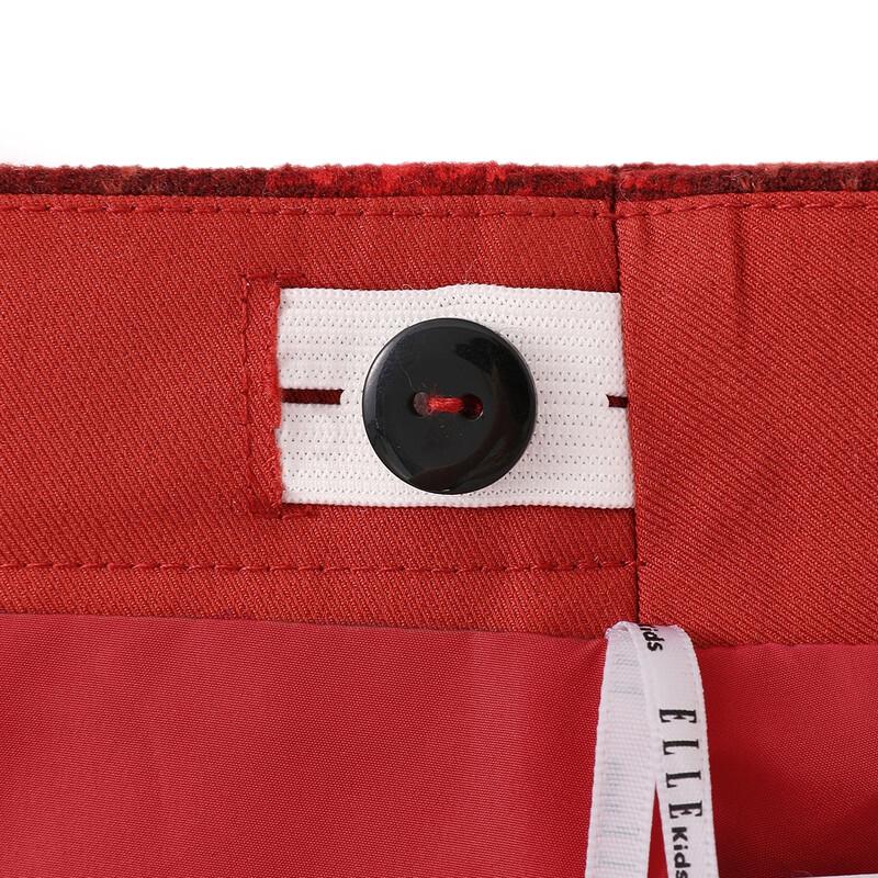 ELLE KIDS Girls' Vintage Red Plaid A-Line Skirt