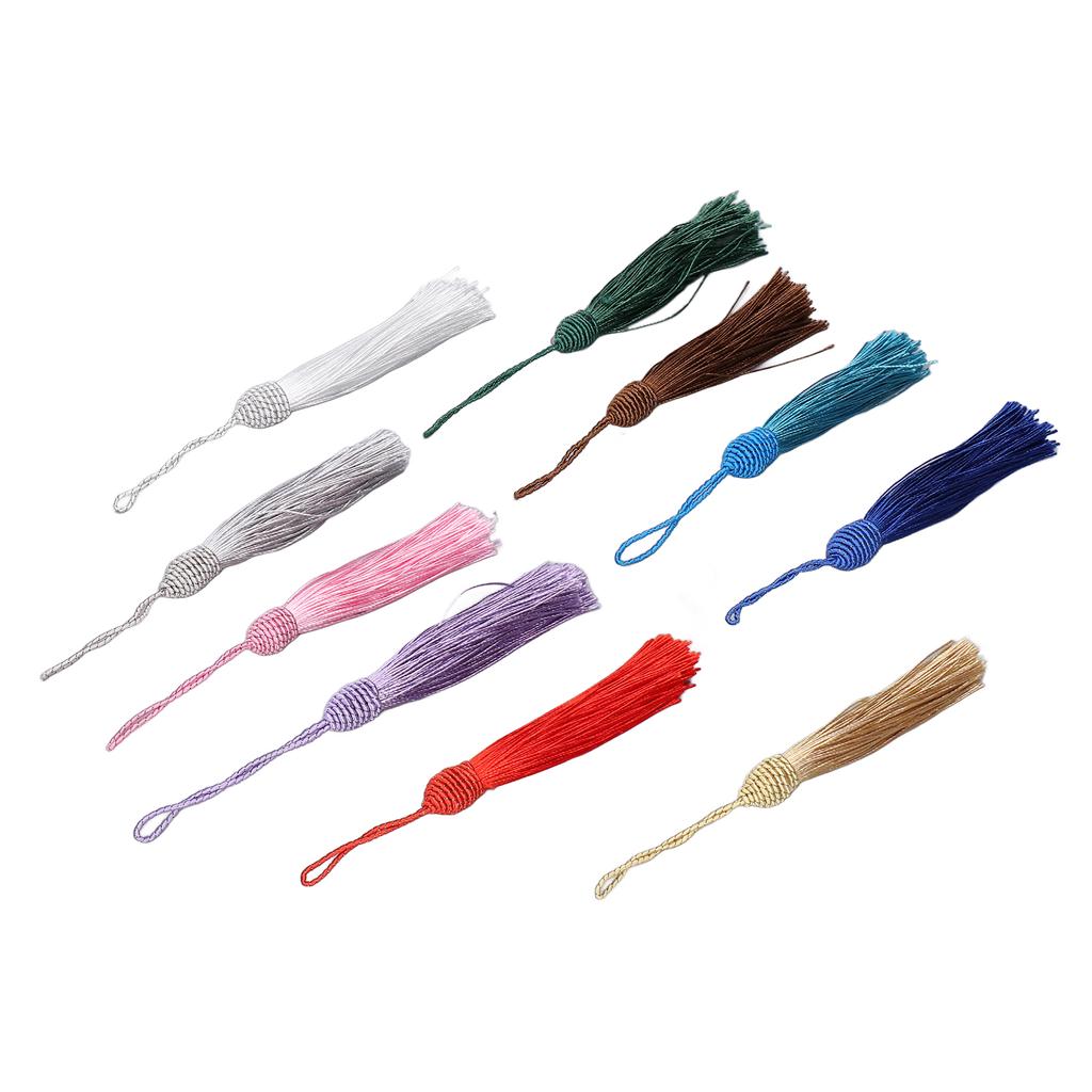 50Pcs Bookmark Tassels Bright Rich Colors Premium Polyester Durable Wide Application Mini Tassels