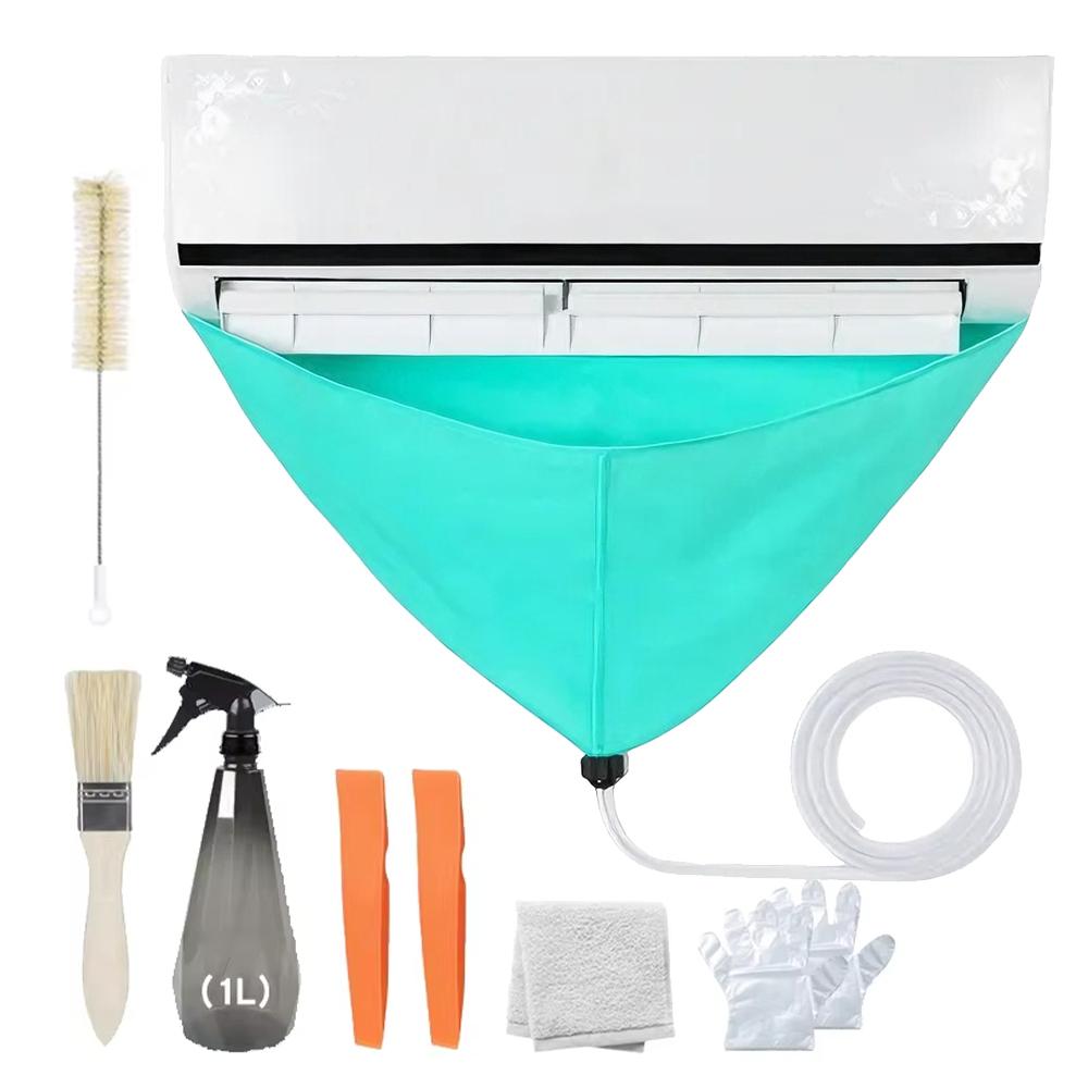 Aoifn Mini Split AC Cleaning Kit, Waterproof Water Catching Cover, Drain Hose, Home Wall Mounted Air Conditioner Cleaning Tool