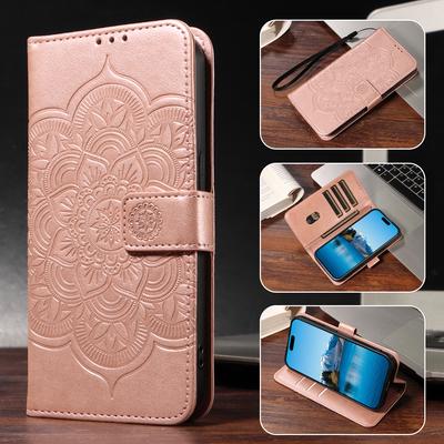 Press Sunflower Phone Case for Iphone16 15 14 Pro Max Plus 13 12 11Pro Mini 7 8 XS XR XS MAX Clamshell, Wallet, Faux Leather