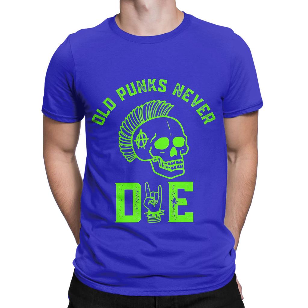 Punk Will Never Die green Graphic 100 Cotton TShirt Old Punks Never Die Tees Tops For Unisex