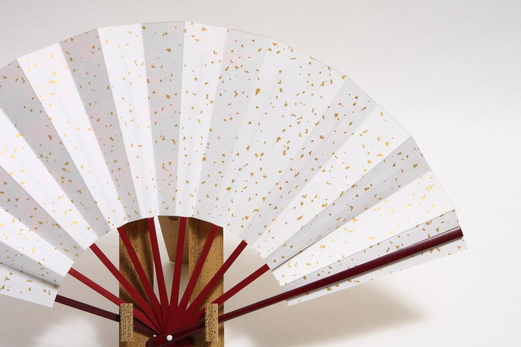 decorative with fan stand and box [Hasegawa] Kyoto-style fan, black-dyed frame, (Maiko design, 7.5 inches)
