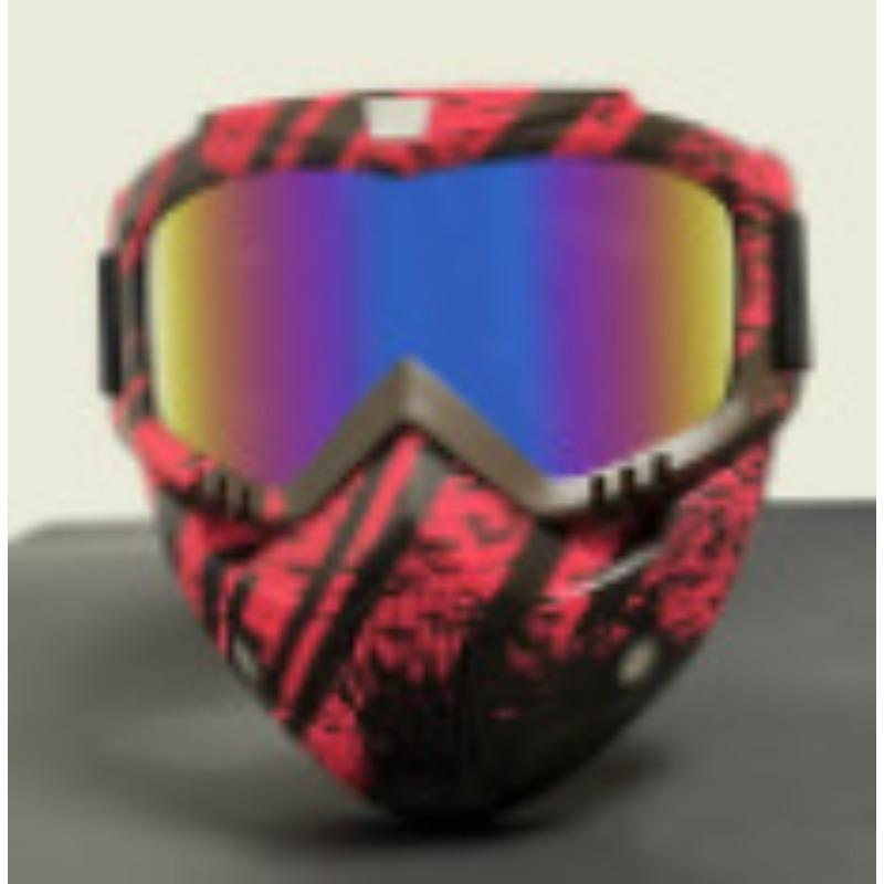 Fahrradmaske Maske Halloween Totenkopfmaske Abnehmbar Winddicht Sand Helm