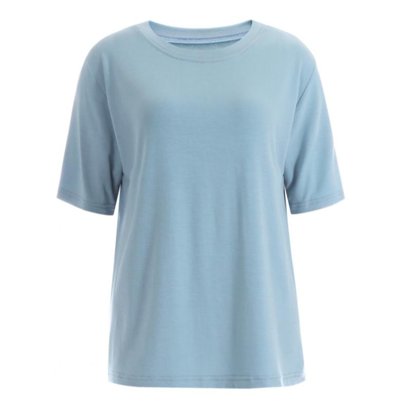 Shop   Women Basic Solid ShorT Sleeve T shirT Black Dai Wsh 1416