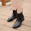 New Thermal Rain Boots Type Low Tube Fashion Water Shoes Trendy Low Tube Elastic Glossy Women's Rain Shoes