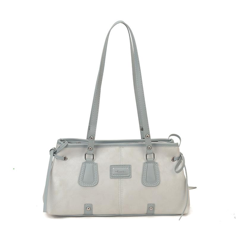 

Large-capacity casual tote bag women s 2026 spring new light luxury shoulder armpit bag 34*12*19 синий