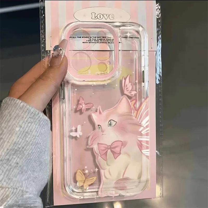 Klar Niedliche Schwarze Katze Hülle für Samsung Galaxy A56 A16 A06 A15 A35 A55 5G S25 S24 S23 Ultra S22 S21 Plus FE Tier Weiche TPU Abdeckung