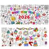 Safe User Friendly Doodles Paper Wall for Kids 76x183cm Waterproof Drawing Wall for Party DIY Decors Easy Storage