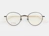 Alloaiweeo [Alo:Ctzen] Ci8709B C2 Beta Titanium Ultra-Light Black/Gold Slim Eyeglass Frame