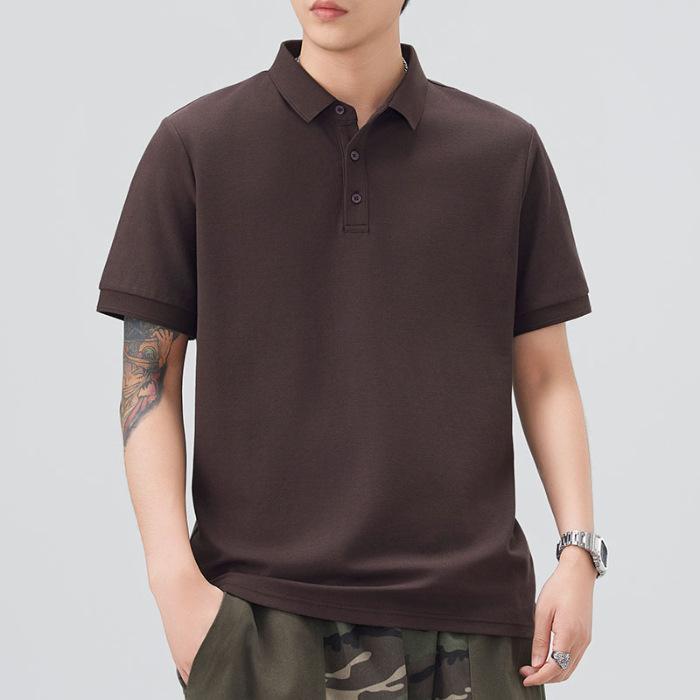 Men's New Summer Loose Short-sleeved POLO Shirt Lapel Short T