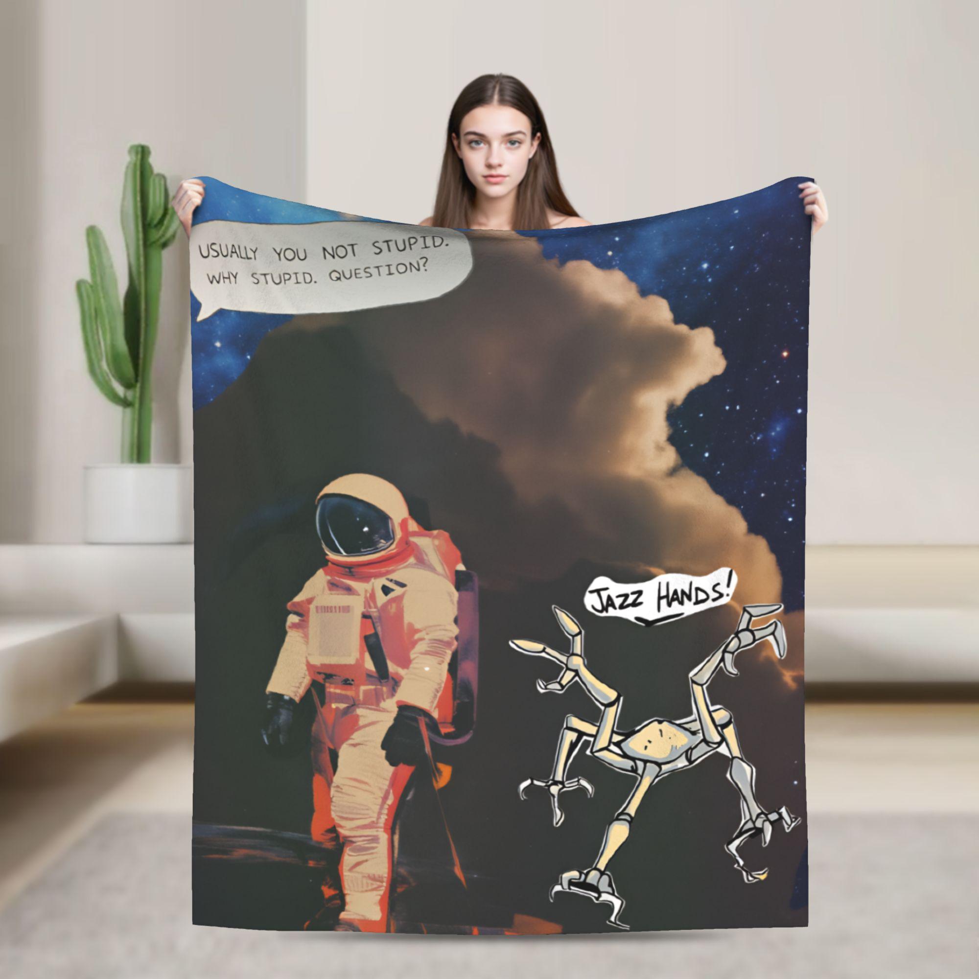 Pandara Jewelry Unisex Project Hail Mary Soft Blanket Picnic Plush Throw Blanket Pattern Home Decor Flannel Bedspread Sofa Bed Cover