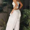 Akiyo Studio Retro High Waist Loose Wide Leg Pants Overalls Drape Straight Casual Pants Women's Trousers Lengthened