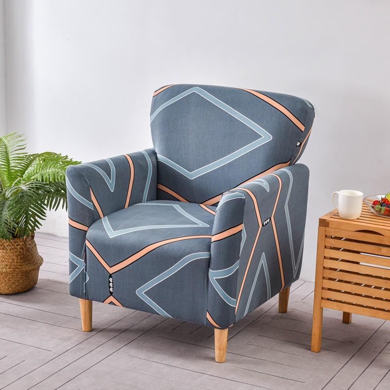 

Premium Printed Tub Club Chair Slipcovers Elastic All-inclusive Armchair Cover Universal Single Sofa Covers for Bar Bedroom Club Decor