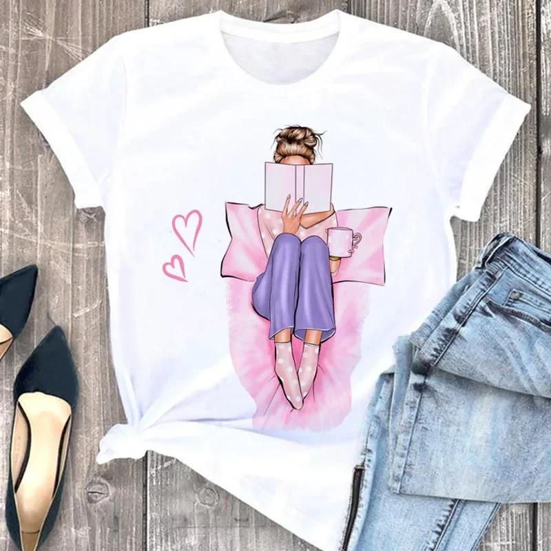 Women's plus Size Floral Print Loose T-shirt Short Sleeve Aesthetic Harajuku Y2k Gothic Tee Summer Polyester Fabric Fashion