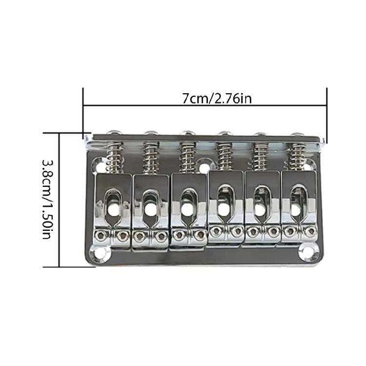 6 String Guitar Bridge Roller Tailpiece Hardtail Cigar Box with Mounting Screws