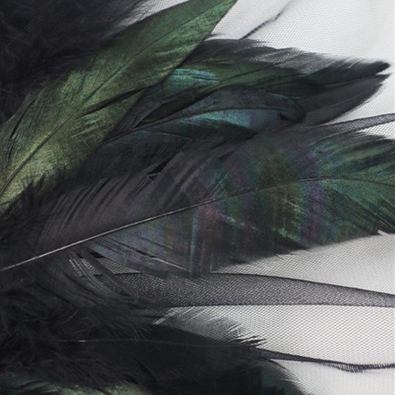 Gothic Feather Shrug Cape Shawl Shoulder Wrap Lace Collar Halloween Cosplay Costumes for Adults Women Scarf Top Gifts