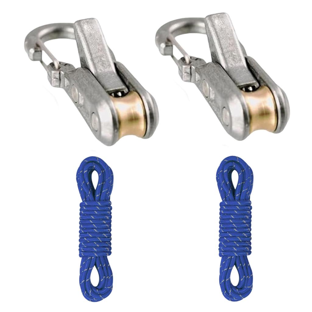 2/4/6Pack Paracord Adjusters Rope Tightening Tool & Tensioner Heavy-Duty Tie Down Rope with Roller Tensioner for Camping Outdoor