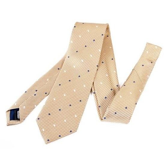 Michiko London Brand Tie Made Japan Nishijin Weaving 100 Silk Jacquard Weave Square Pattern.