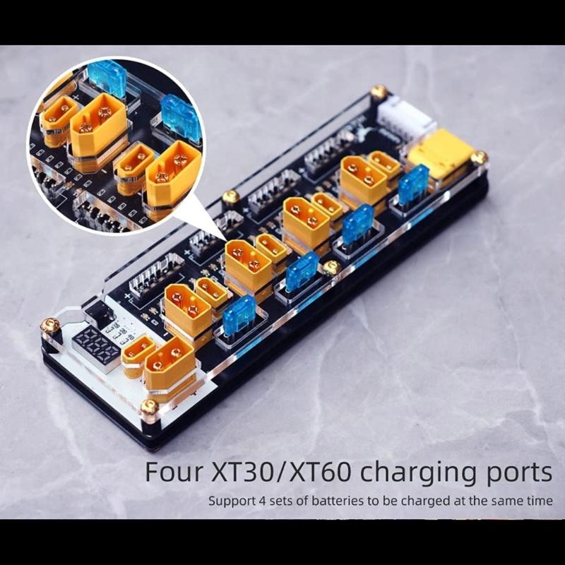 40A XT60 XT30 Plugs Battery Charger Board For 2-6S Batteries Featuring Integrated Discharger Shortcircuit Protections