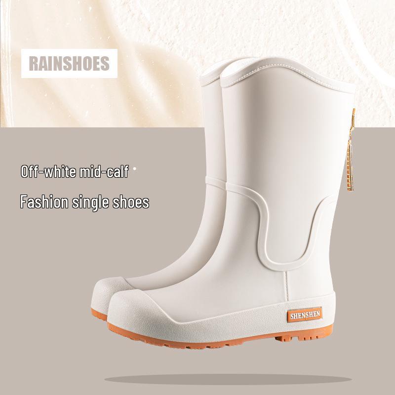 

Корейський стиль жіночої моди водонепроникні гумові чоботи - високі протиковзкі, довгі трубки для вулиці з гумовим покриттям Size 36