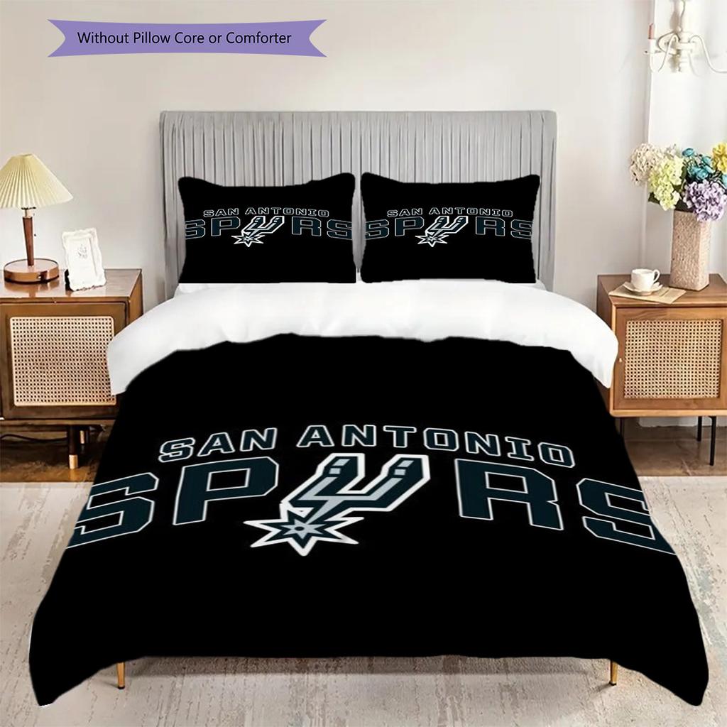 San Antonio Spurs Passion Court Bedding(1 * duvet cover + 2 * pillowcase, without core)Bedding set Duvet cover and pillowcase Christmas birthday gift