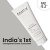 INNATE YOU ARE BEAUTIFUL Silk-Touch Transparent Solar Sunscreen SPF 43+ PA++++ for Unisex - 50ml|Broad Spectrum UVA/UVB Protection,Non-Comedogeni