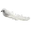 Brand New High Quality Artificial Bird Décor Portable Small White 15x3.5x4.5cm 4PCS Christenings Cute Decorative