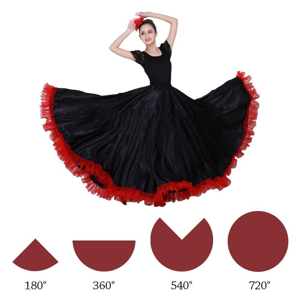 Großer Schwung Bauchtanzkostüme Polyester Großer Schwungrock Mode Zigeunerinnen Rock Tanz
