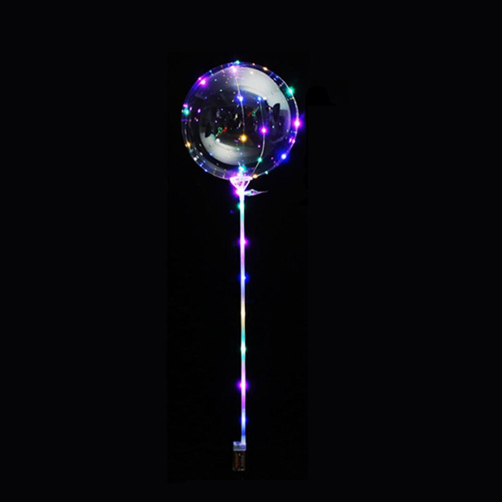 Buy Handle LED Balloon with Stick Festival Party Luminous Clear Bobo ...