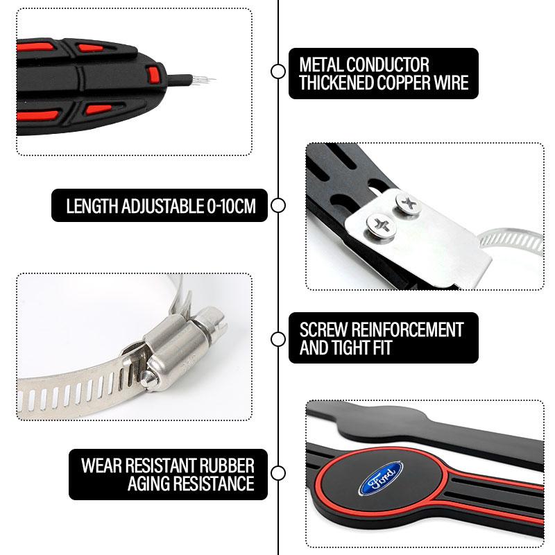 1 ks Antistatický pás do auta Uzemnění Bezpečnostní jízdní nástroje Výfukové potrubí Pro Ford Fiesta MK7 Mondeo MK4 ST Focus MK1 MK2 MK3 Focus 2 3 4
