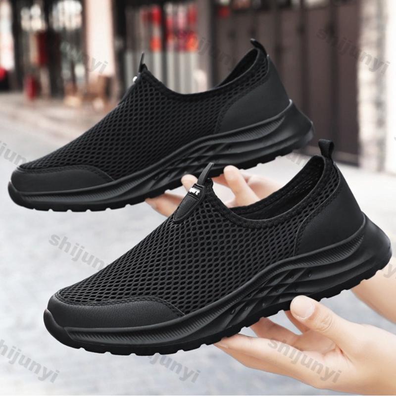Men Casual Shoes 2026 Summer New Mesh Breathable Fashion Slip on Flats Lightweight Comfortable Height Increase Non Slip Sneakers