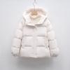 Down Jacket Loose White Duck Down Solid Color Simple Hooded Women's New Winter Warm Thickened Coat Tide