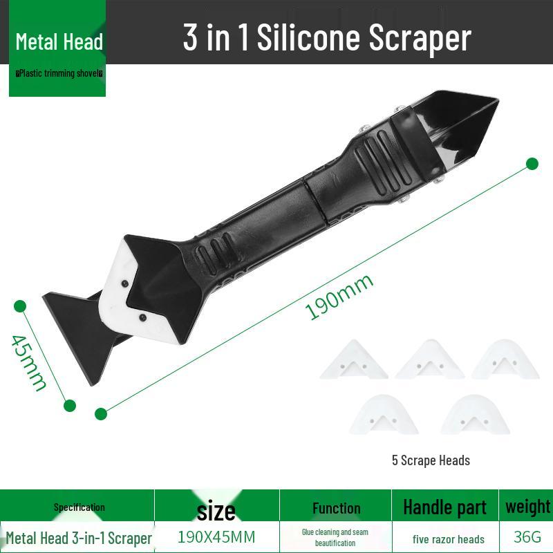 Multi-Functional Silicone Glue Scraper for Trimming, Filling, and Leveling