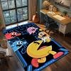 Neon Pac-Man Leuchtstil Gaming Teppich Boden Teppich Großer Bereich Teppich Rutschfest Waschbar Bodenmatte Gamer Zimmer Schlafzimmer Heimdekoration