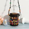 Tragbare Stoff-Umhängetasche im ethnischen Stil, Retro-Kokosnussschale, handgeflochtene Tasche, Vintage-Handtasche, Bohemian-Umhängetasche für Damen