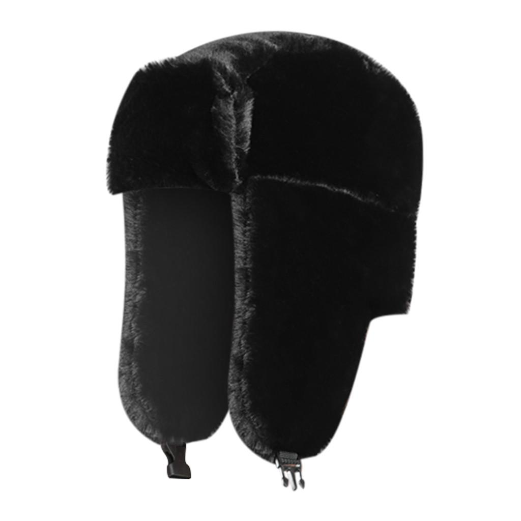 Ladies Winter Plush Fake Thick Hat Ear Protectors Warm Plush Hat
