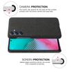 For Samsung Galaxy A24 4G (162.1 x 77.6 x 8.3mm) Cell Phone Case Cloth+Hard PC Shockproof Non-Slip Phone Cover