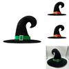 Velvet Witch Hat Red Witch Costume Accessory For Halloween Party