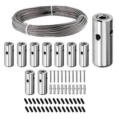 Adjustable 52 Inch Rust Proof Gardening Wire Rope Sturdy Plant Trellis System for Indoor Outdoor Vertical Growth