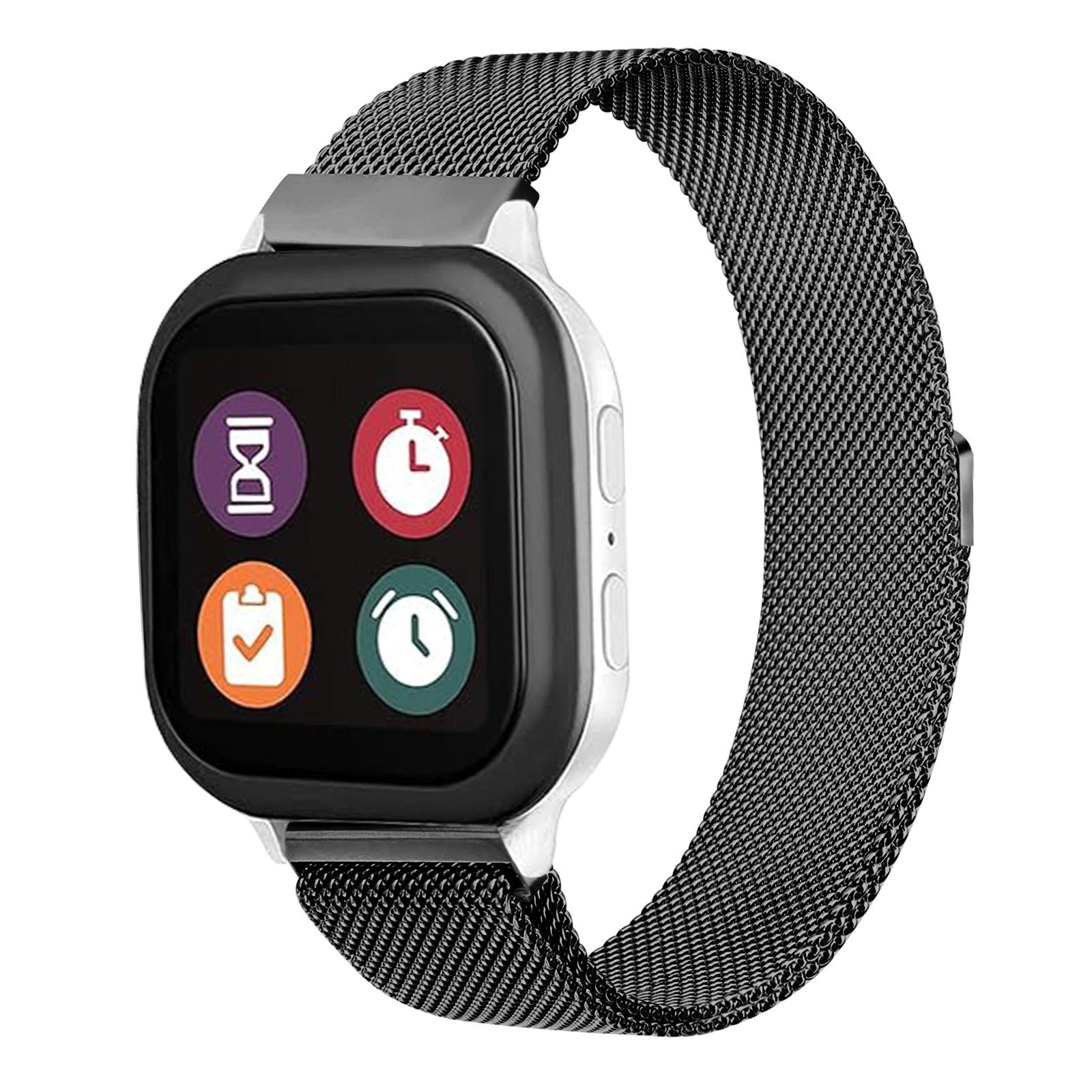 

For Gabb Watch 2 Adjustable Magnetic Milanese Strap Stainless Steel Replacement Watch Band Black