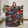 Korns Rock Band Music Flannel Throw Blanket Heavy Metal for Bedding Throws Knitted Blanket Outdoor Warm Multifunction