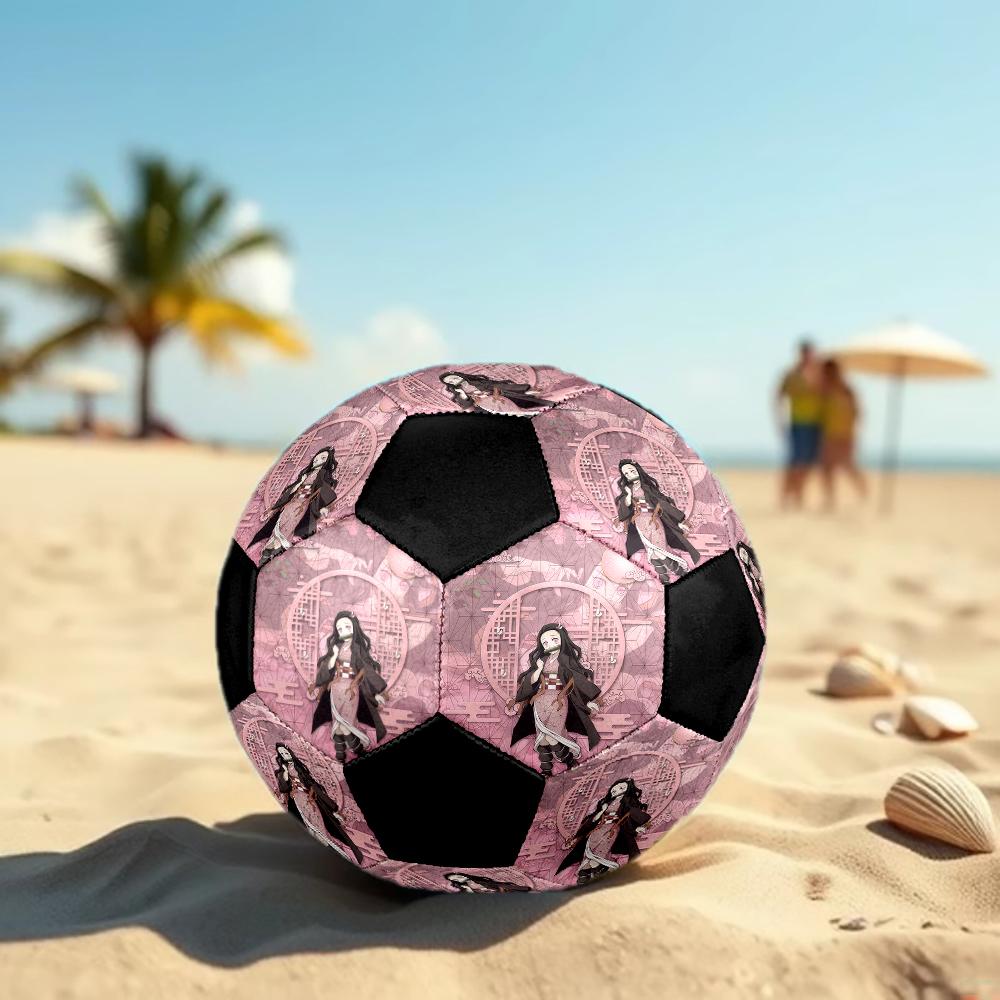 1pc Demon Slayer Kimetsu No Yaiba Football Soccer Ball Size 5 Indoor Soccer Ball Fashion Colorful Backyard Game -Great For Sports Fans Gift HE9