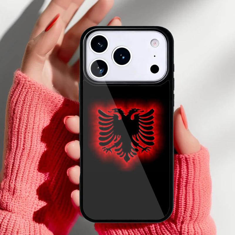 Albania Flag Phone Case for iPhone 17 16 15 14 13 Pro Max Back Cover for 12 11 Pro Coque