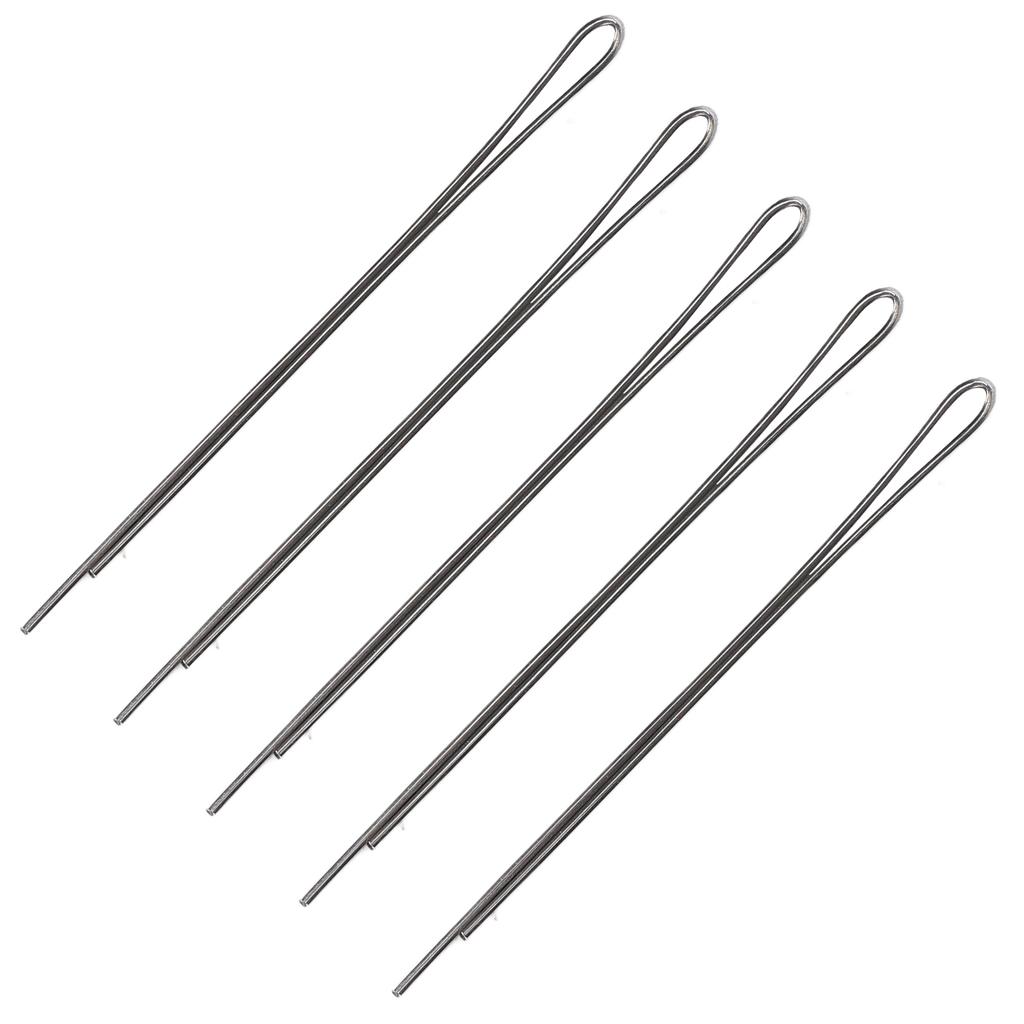 Haarnadeln Legierung Wiederverwendbar Rutschfest Tragbar Schwarz Frauen Mädchen Flache Haarspangen zum Stylen Make-up