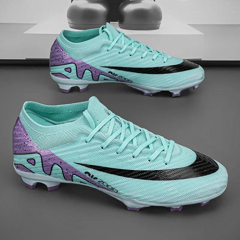

New Men Match Sneakers Football Boots Cleats Mid-top Soccer Shoes High-quality Hot-selling Non-Slip FG/TF Futsal Indoor 35